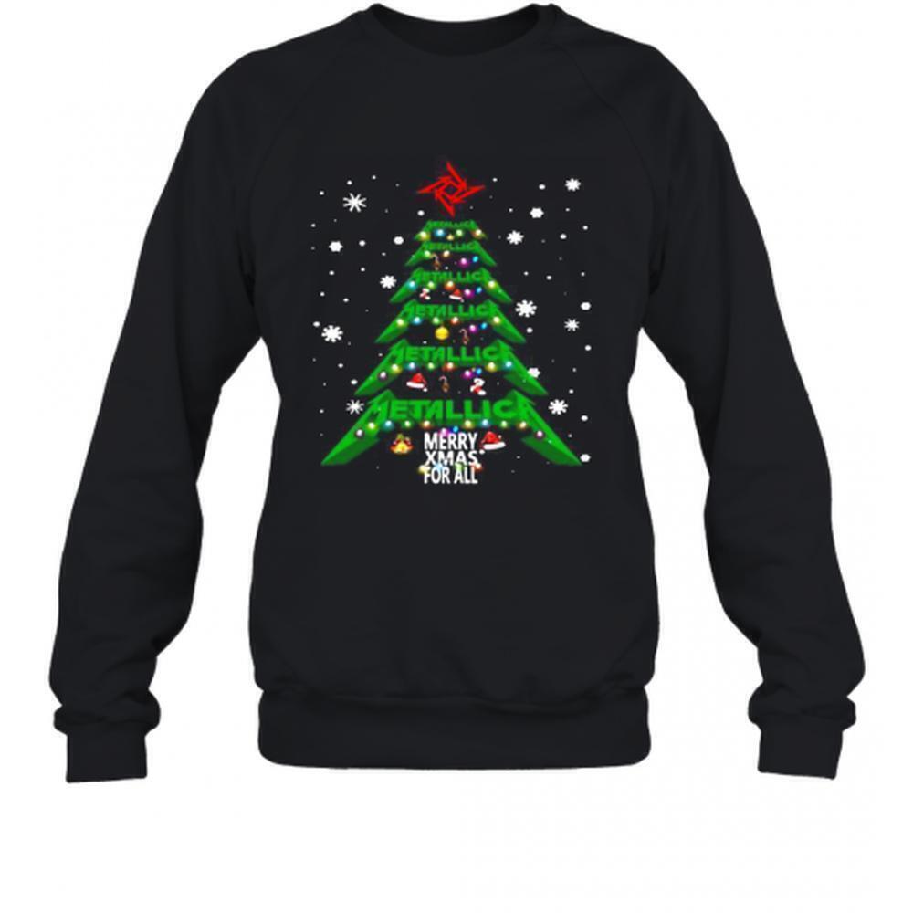 Christmas Tree Metallica Me Xmas For All Rock Band Fan Cozy Sweatshirt - Picture 1 of 4